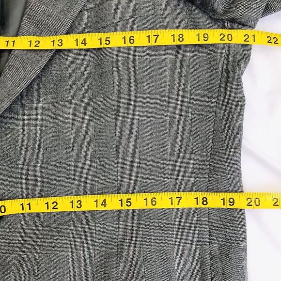 Hickey Freeman Wool Sport Coat Bespoke Boardroom Glen Plaid Gray 41 Academia Men - Picture 7 of 12